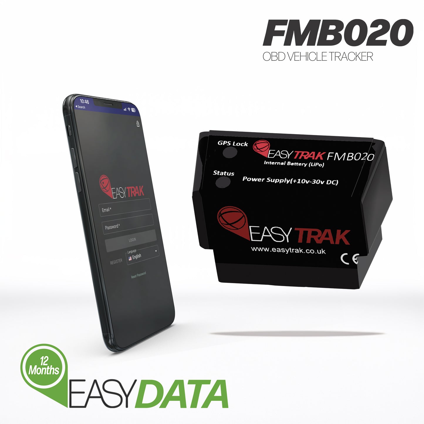 EasyTrak FMB020 - OBD - Self install + 12 Moths of data