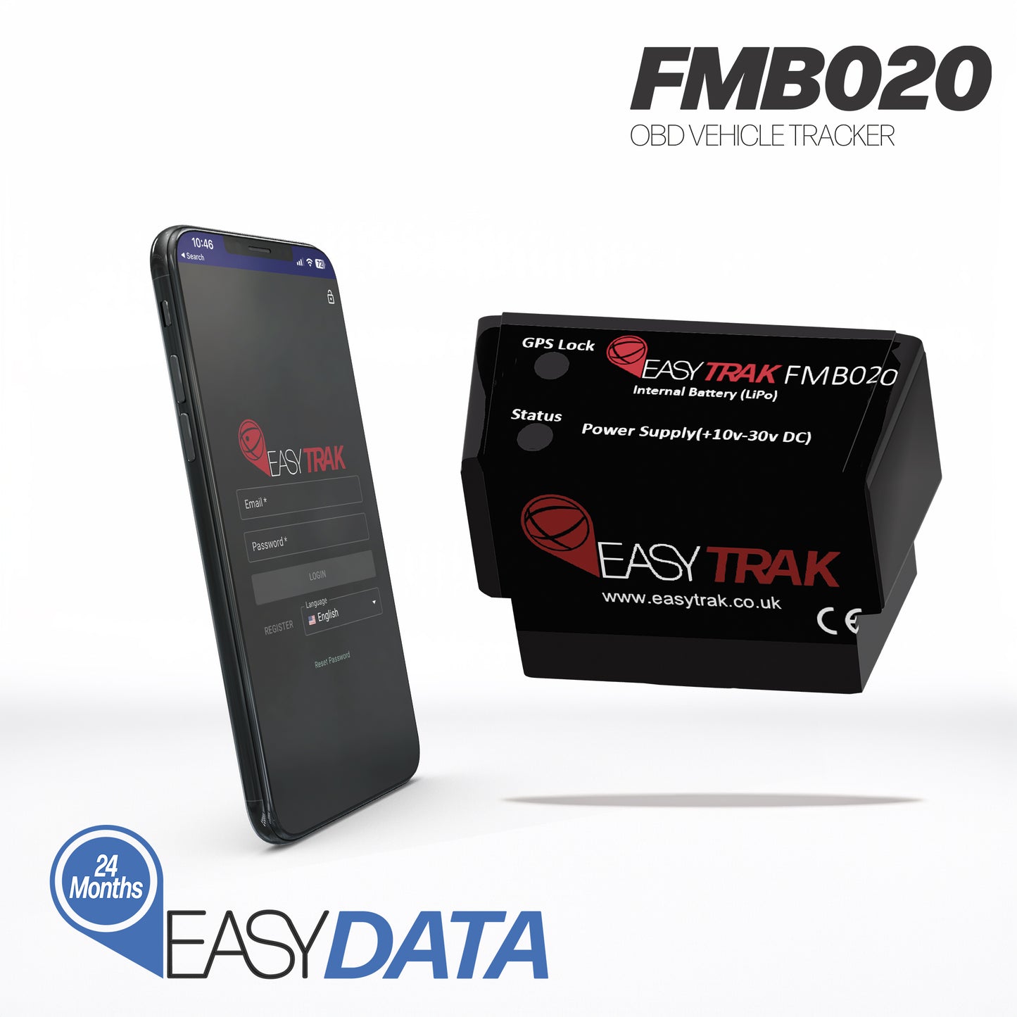 EasyTrak FMB020 - OBD - Self install + 24 Months of data